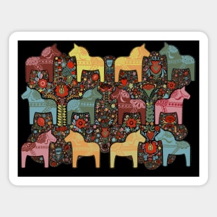 Cheerful Dala Horse Magnet